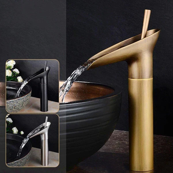 Grifo de lavabo cascada estilo antiguo