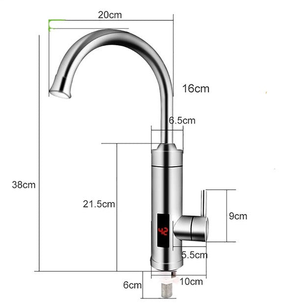 Grifo eléctrico de cocina con calentador instantáneo