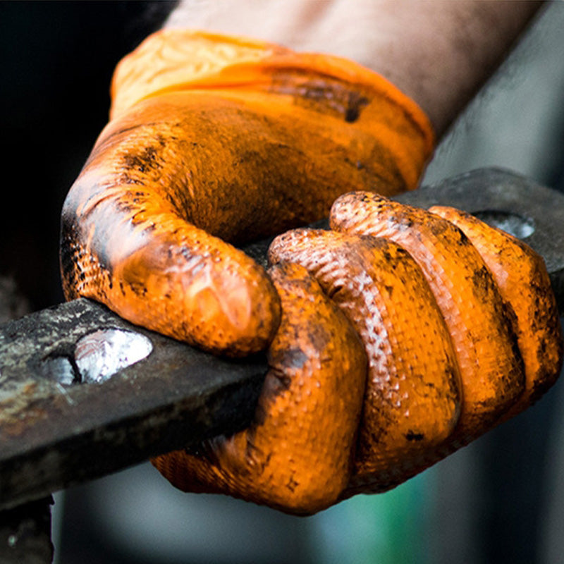 Guantes de nitrilo naranja