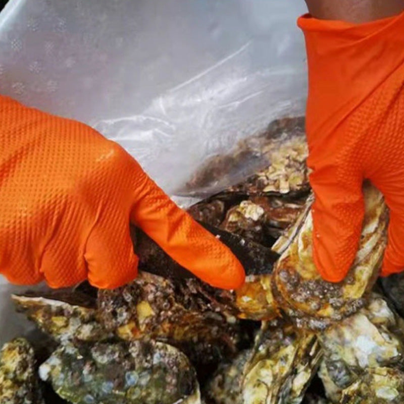 Guantes de nitrilo naranja