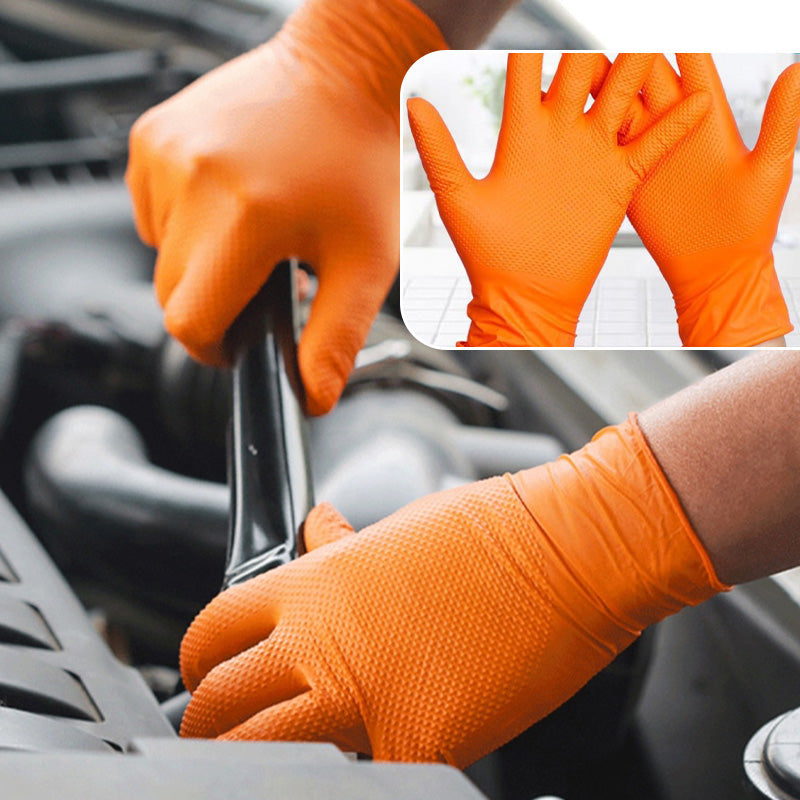 Guantes de nitrilo naranja