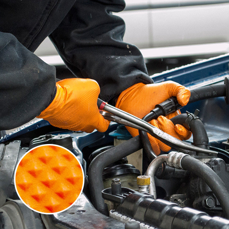 Guantes de nitrilo naranja