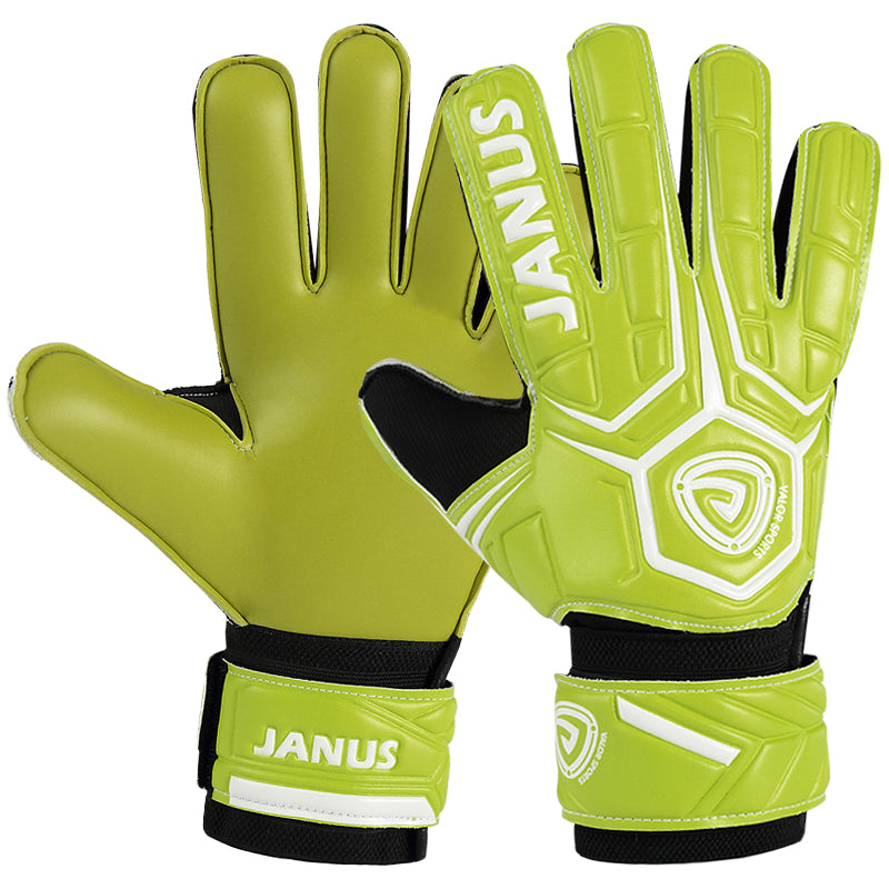 Guantes de portero con protección de dedos, palma antideslizante y dorso de PU suave