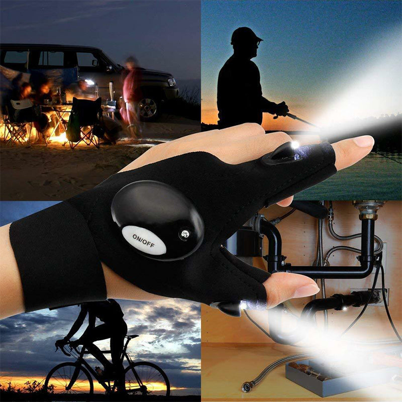 Guantes LED con iluminación impermeable