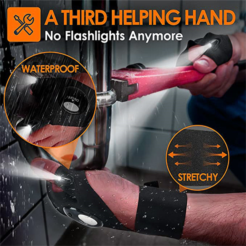 Guantes LED con luces impermeables