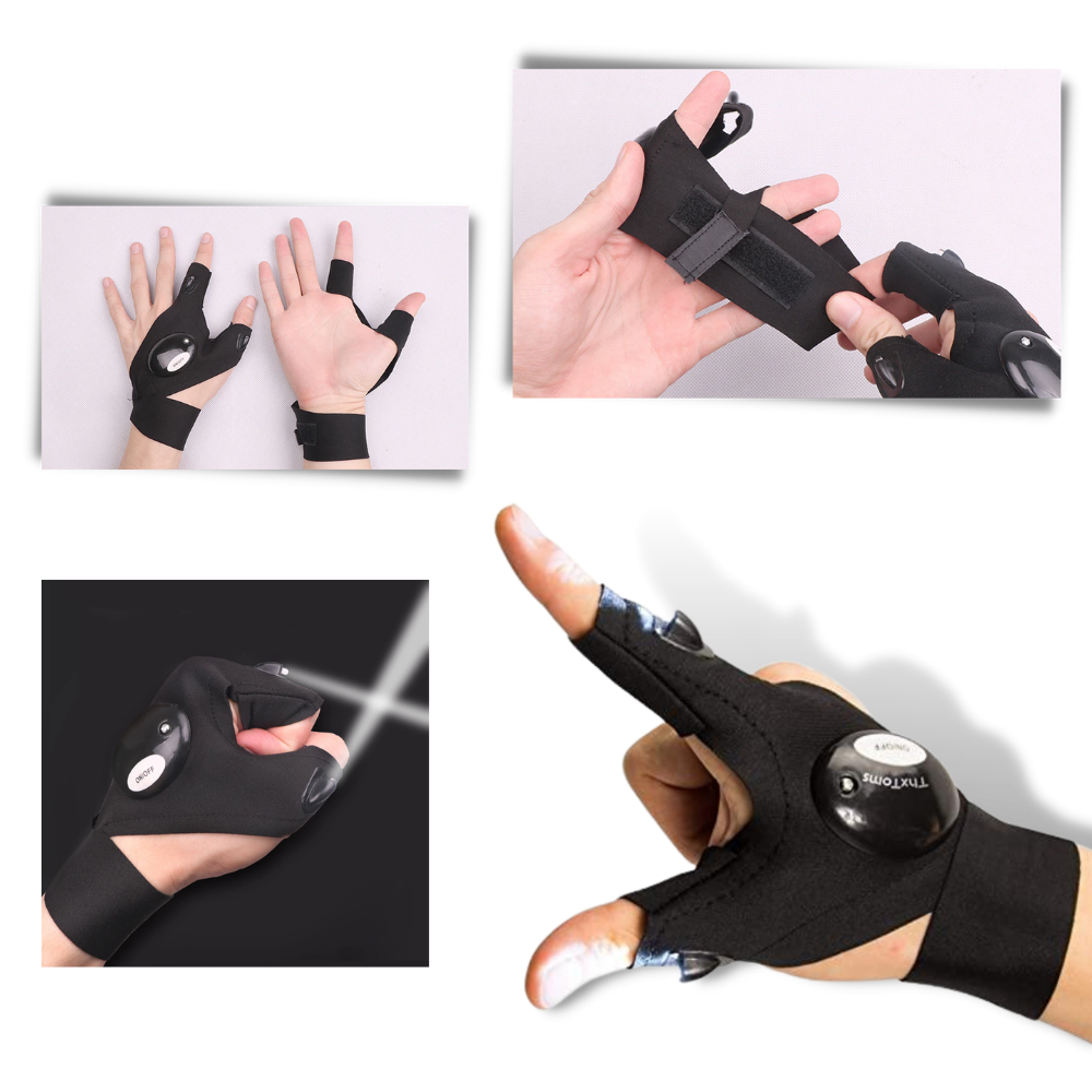 Guantes LED con luces impermeables