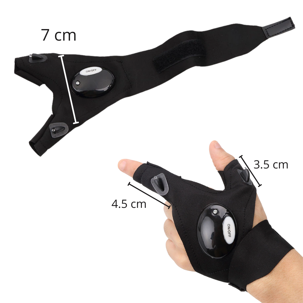 Guantes LED con luces impermeables