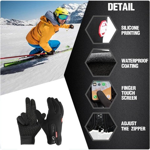 Guantes unisex térmicos para actividades al aire libre en invierno