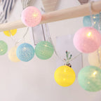 Guirnalda de bolas de algodón LED