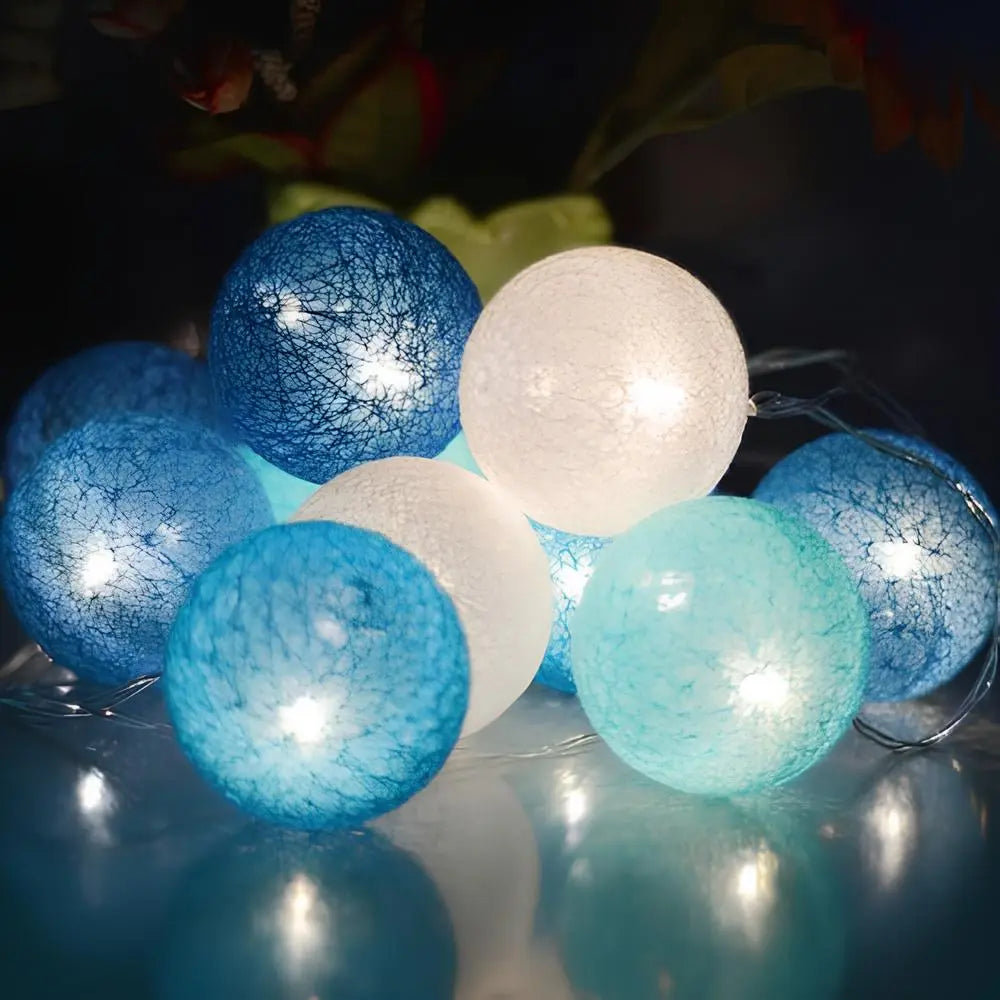 Guirnalda de bolas de algodón LED