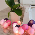 Guirnalda de bolas de algodón LED