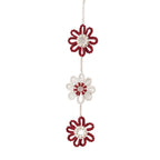 Guirnalda decorativa de flores de macramé