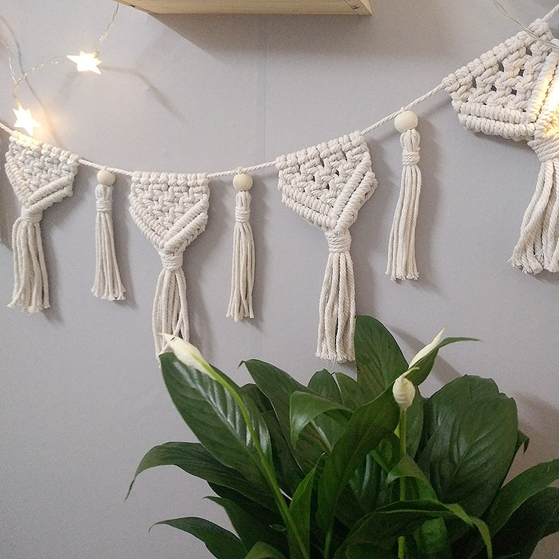 Guirnalda decorativa de macramé para pared