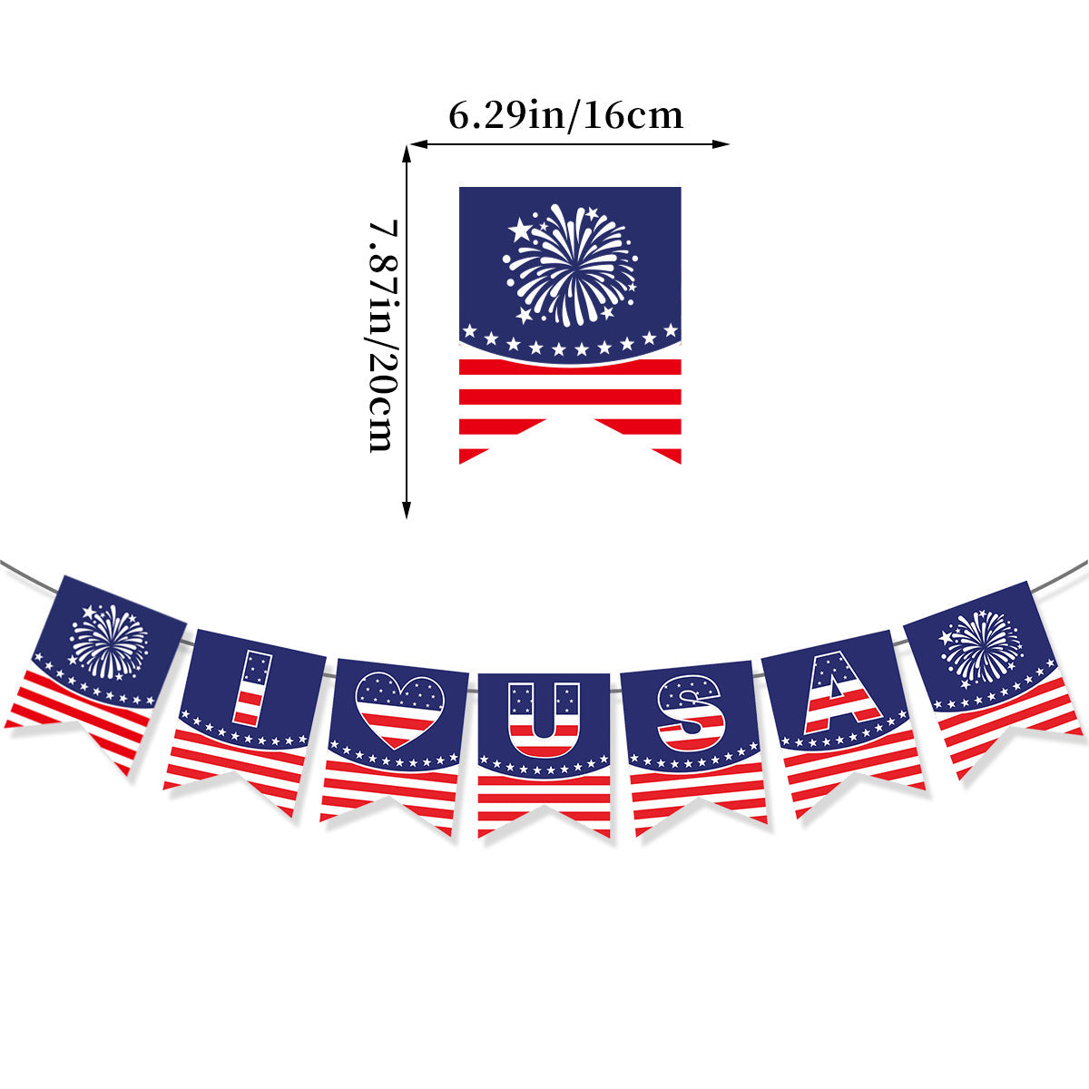 Guirnalda decorativa unisex con motivo de estrellas y cartón resistente