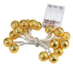 Guirnalda LED de bolas doradas decorativa