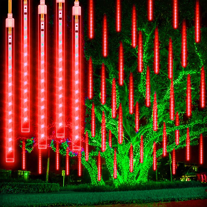 Guirnalda LED impermeable con forma de gotas de lluvia