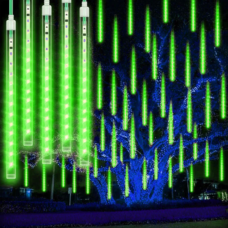 Guirnalda LED impermeable con forma de gotas de lluvia
