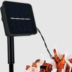 Guirnalda LED solar decorativa con formas variadas para exterior
