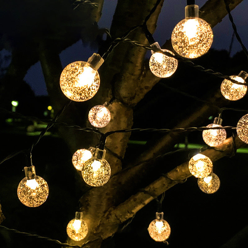 Guirnalda LED solar decorativa con formas variadas para exterior