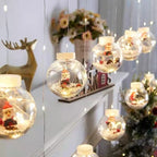 Guirnalda de luces LED con bolas decorativas de Navidad
