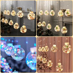 Guirnalda de luces LED con bolas decorativas de Navidad