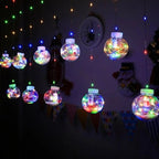 Guirnalda de luces LED con bolas decorativas de Navidad