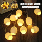 Guirnalda de luces LED con huevos de Pascua decorativos