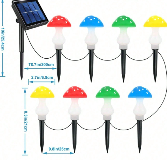 Guirnalda solar LED con setas decorativas de ABS estilo Art Déco para jardín