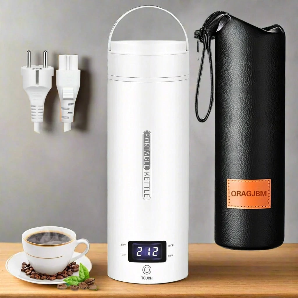 Hervidor eléctrico portátil TravelMate con control inteligente de temperatura – Calentador de agua compacto de viaje con