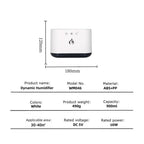 Humidificador con iluminación LED de 7 colores y 6 boquillas de nebulización
