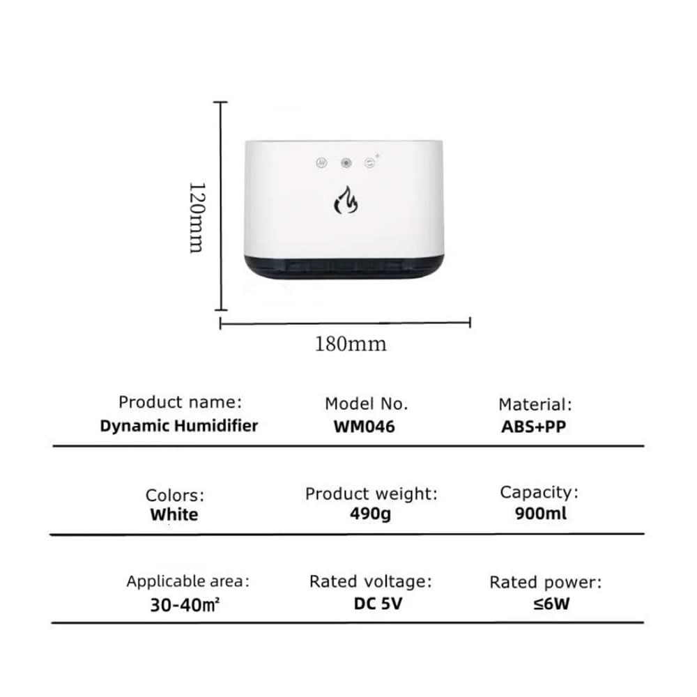 Humidificador con iluminación LED de 7 colores y 6 boquillas de nebulización