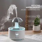 Humidificador de aire con forma de paraguas y gotas de agua