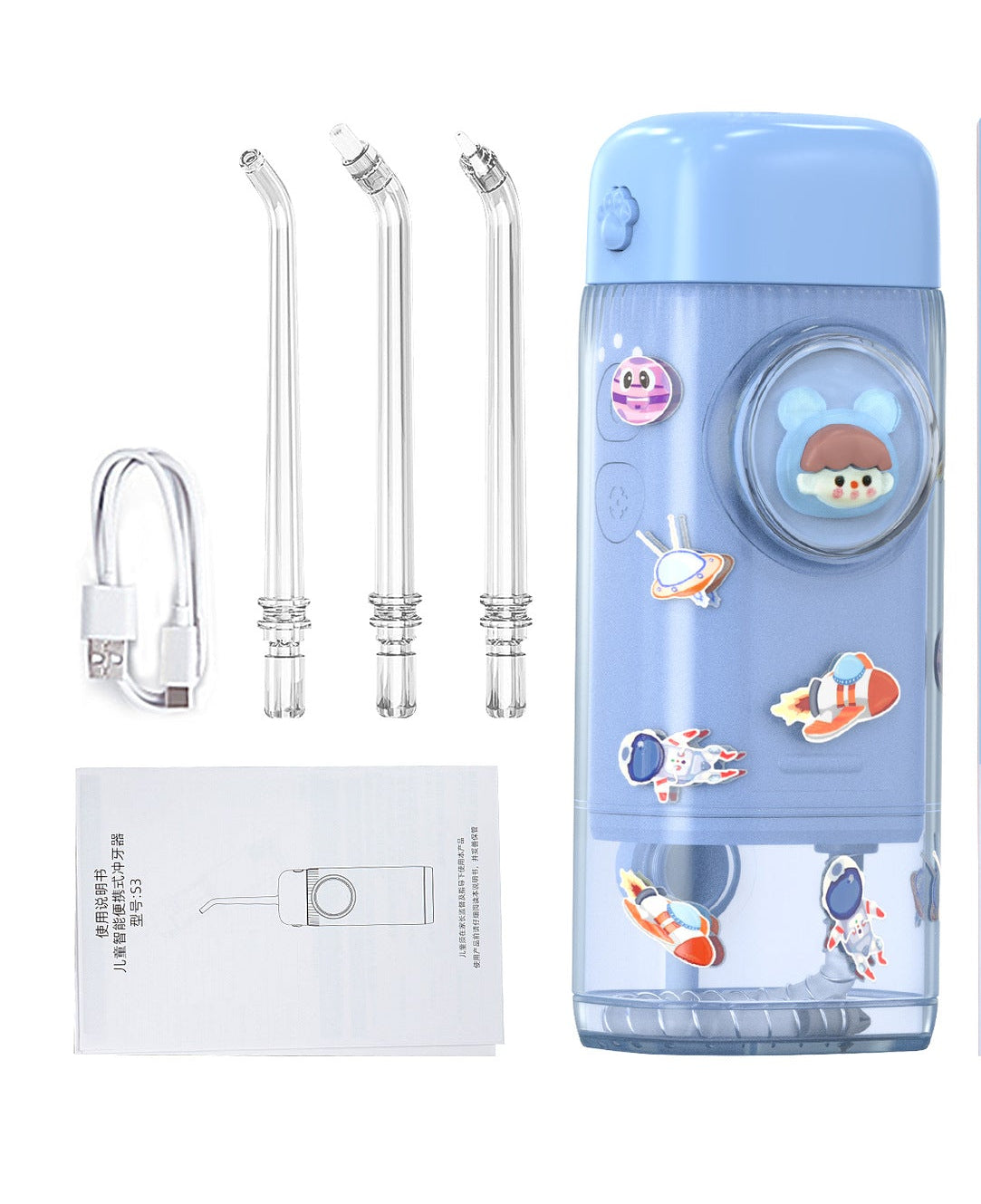 Irrigador dental portátil para niños