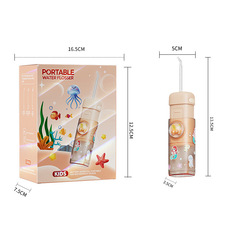 Irrigador dental portátil para niños