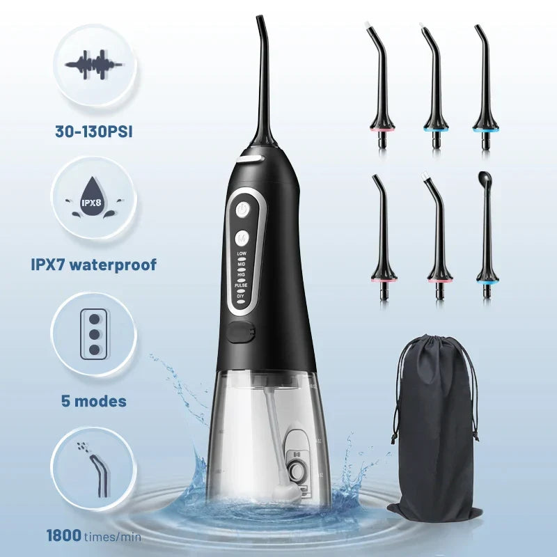 Irrigador dental portátil recargable USB