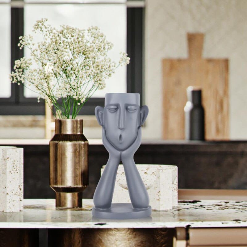Jarrón decorativo con forma de vaca