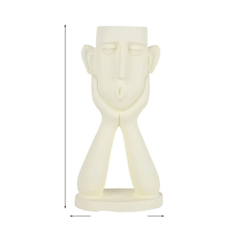 Jarrón decorativo con forma de vaca