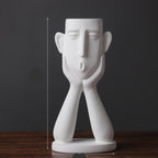 Jarrón decorativo con forma de vaca