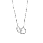Joyero Lunavia con rosa eterna y collar de corazón – oro blanco de 14k y acabado en oro de 18k