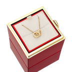 Joyero Lunavia con rosa eterna y collar de corazón – oro blanco de 14k y acabado en oro de 18k