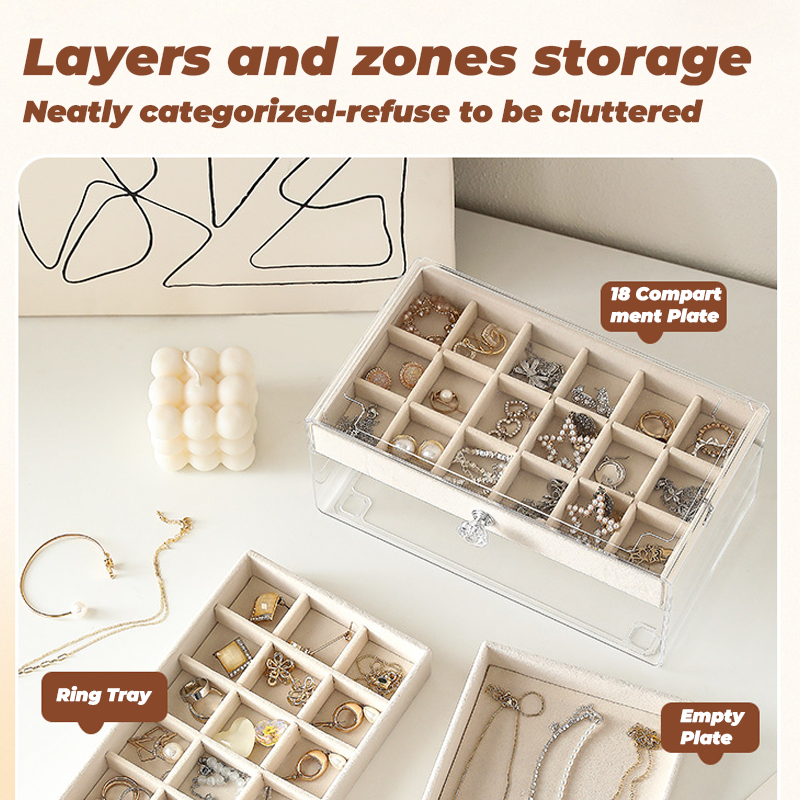Joyero organizador con protección antioxidante