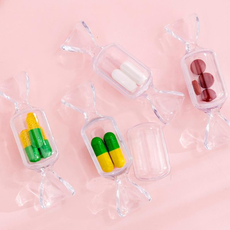 Joyero transparente con forma de caramelo (10 unidades)