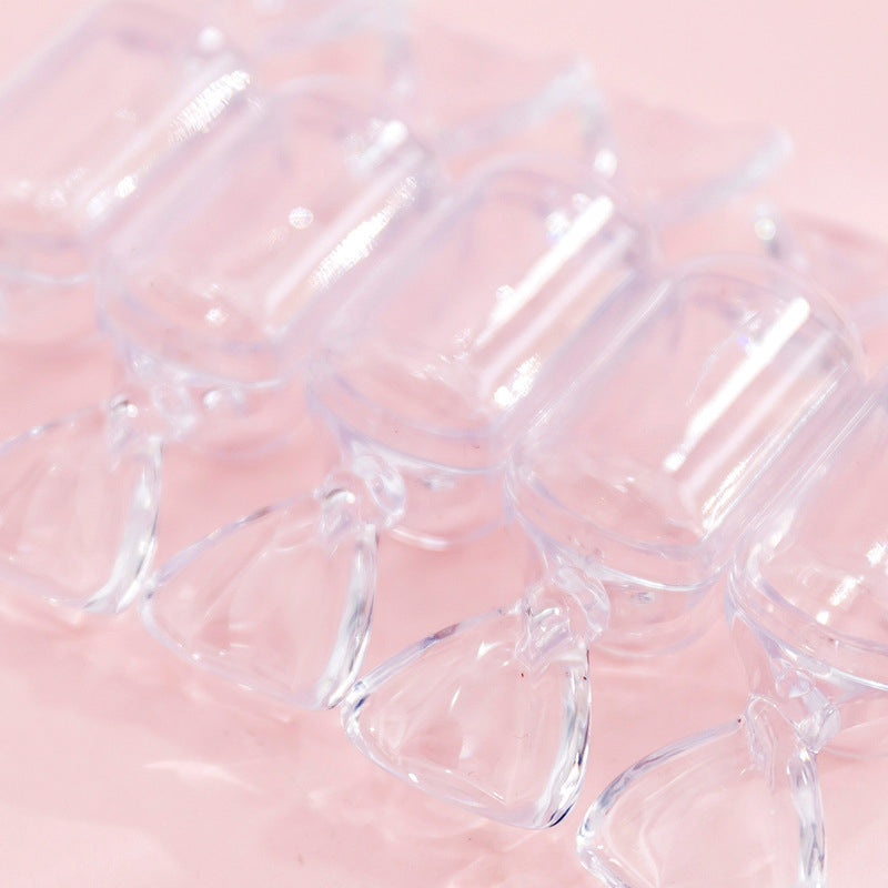 Joyero transparente con forma de caramelo (10 unidades)