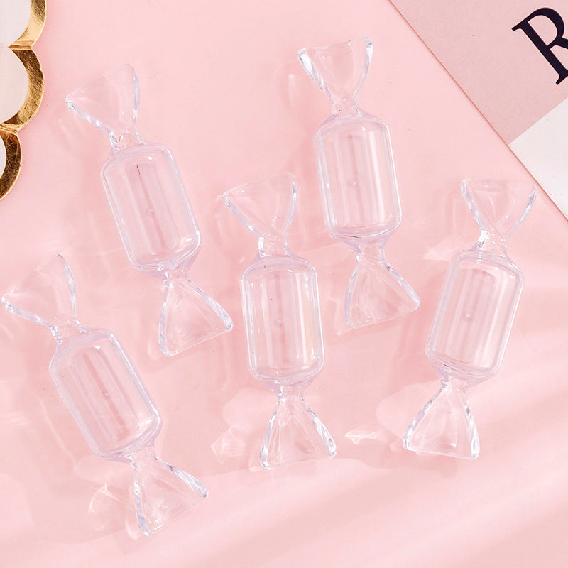Joyero transparente con forma de caramelo (10 unidades)