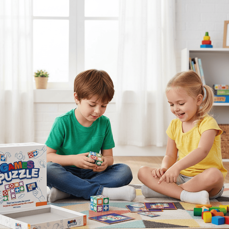 Juego de bloques de patrones para aprendizaje creativo