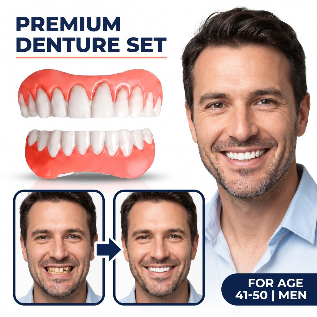 Juego de dentaduras de grado médico moldeables por calor (superior e inferior)