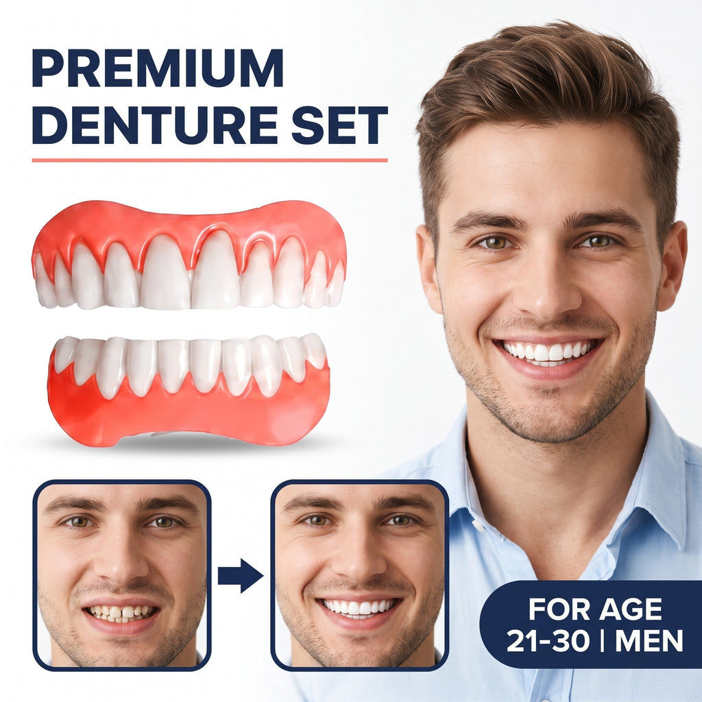 Juego de dentaduras de grado médico moldeables por calor (superior e inferior)