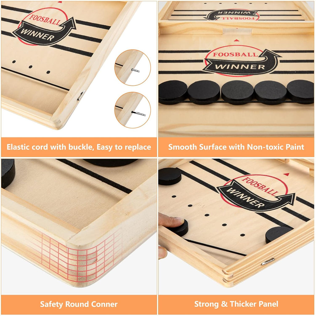 Juego de mesa de catapulta de madera