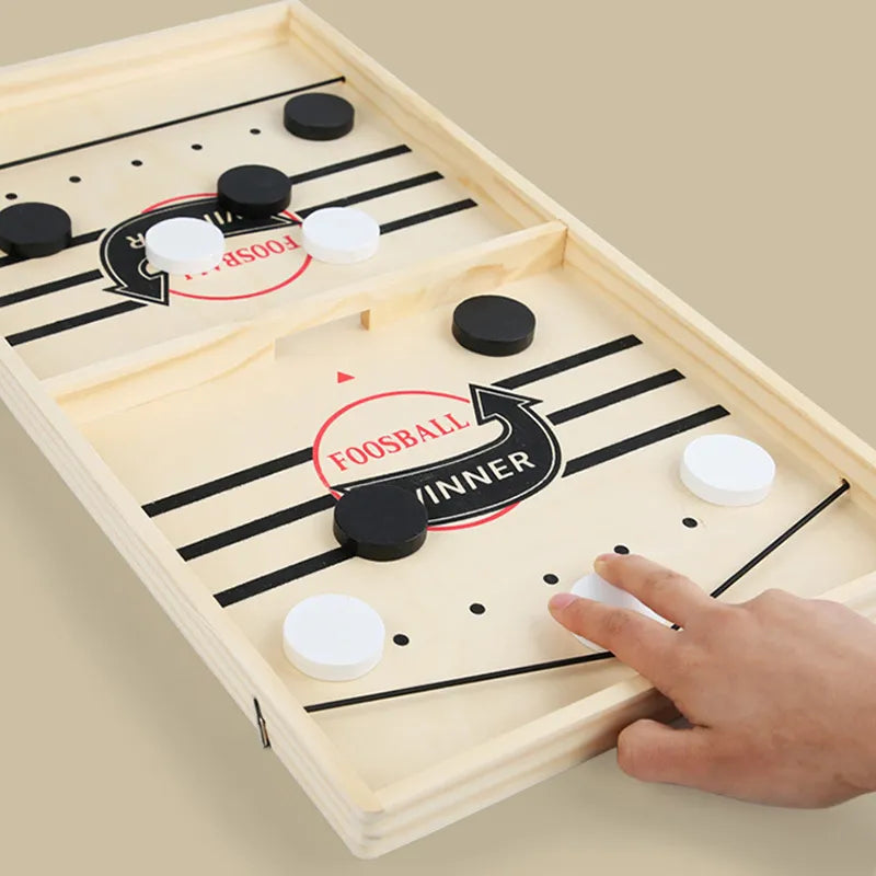 Juego de mesa de catapulta de madera