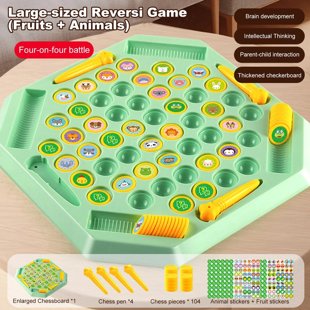Juego de mesa de memoria con fichas giratorias